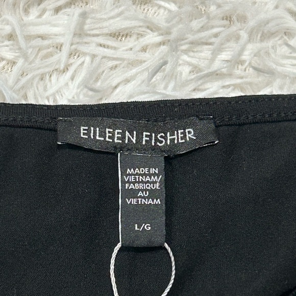 Eileen fisher stretch jersey crewnek sleeveless midi dress side slit size Large. - Picture 7 of 16